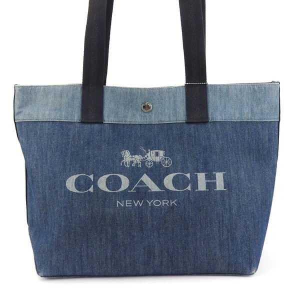 OTHERS | Bags | Coach Tote Bag 9131 Denim Blue Womens Coach | Poshmark